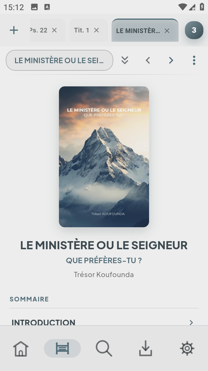 Onglet livres thème bleu