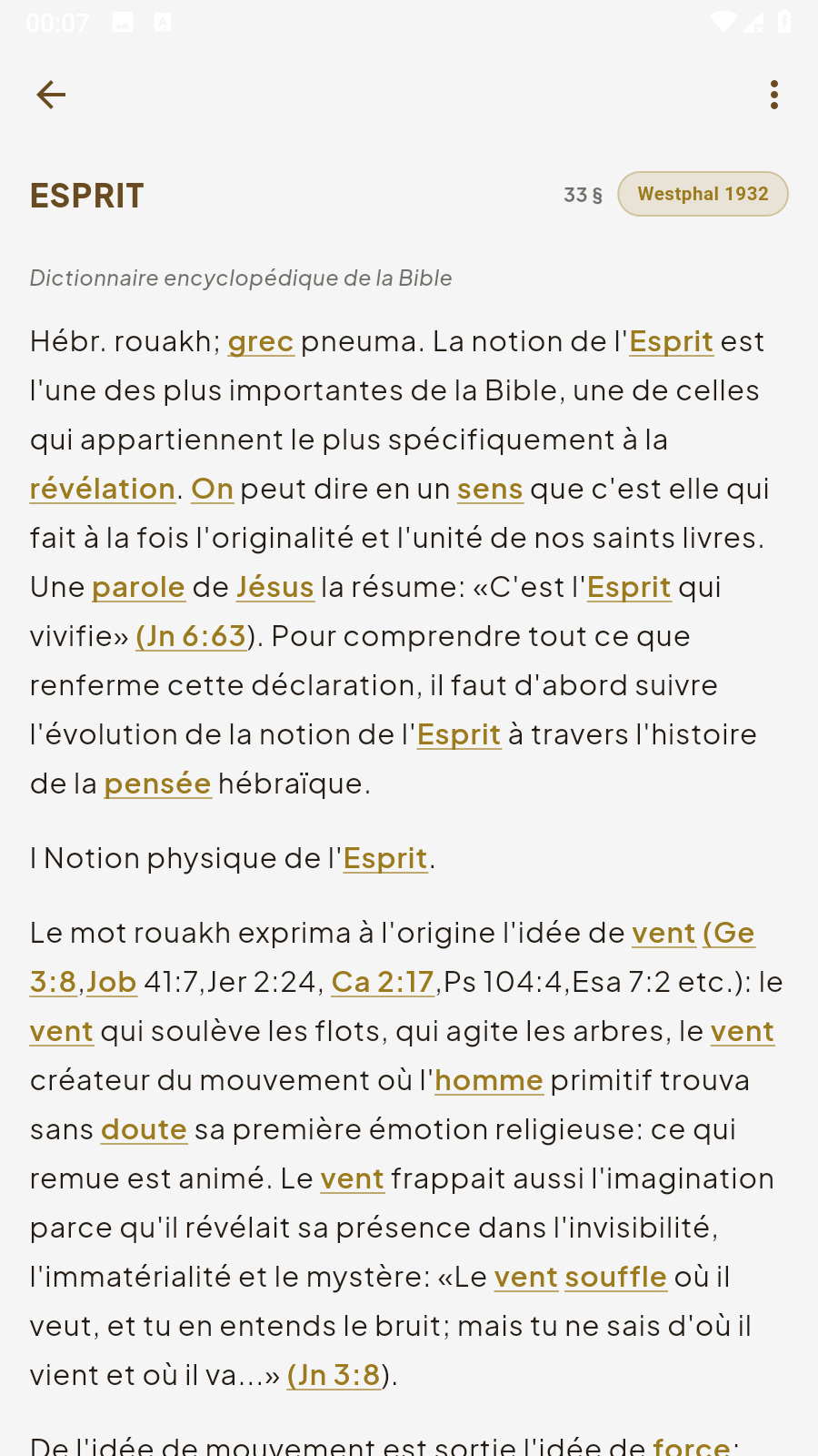 Dictionnaire Westphal 1932 — article ESPRIT