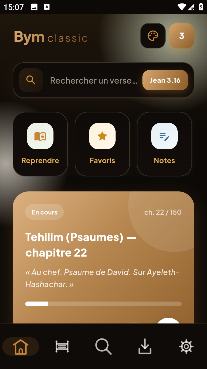 Accueil thème noir